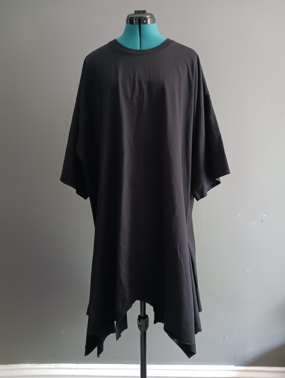 NWT Maison Martin Margiela Black Cotton Shirt Dress ,Oversized Size L